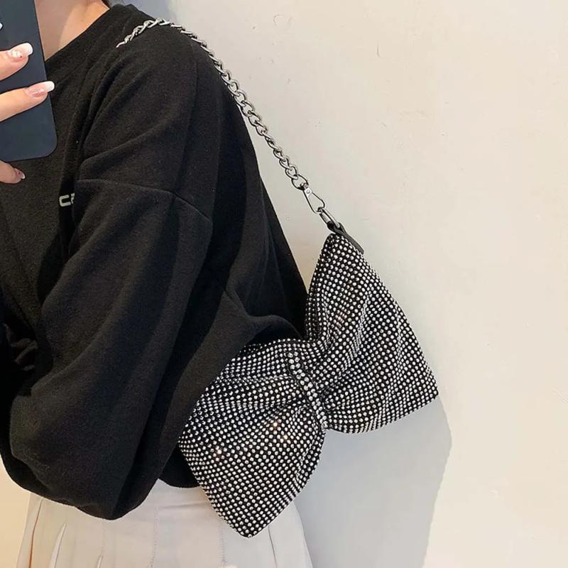 Rhinestones Evening Shoulder Bag Sparkling Handbag