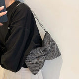 Rhinestones Evening Shoulder Bag Sparkling Handbag
