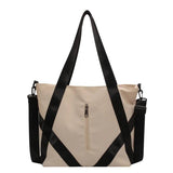 Canvas Women's Tote Bag Large Capacity Crossbody Handbags Solid Female Shopper S