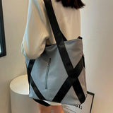 Canvas Women's Tote Bag Large Capacity Crossbody Handbags Solid Female Shopper S