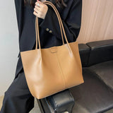 PU Leather Shoulder Bag for Women Tote Shopping Large Handbag