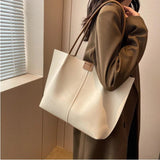 PU Leather Shoulder Bag for Women Tote Shopping Large Handbag