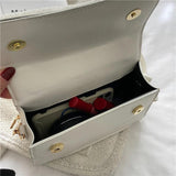 Leather Tote Bags with Chain Handle for Women