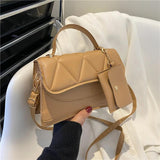 Leather Tote Bags with Chain Handle for Women