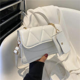 Leather Tote Bags with Chain Handle for Women