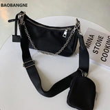 Vintage Nylon Crossbody Bag Women Sport Messenger