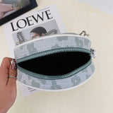 Retro Small Round Bag High Pu Leather Lady Messenger Bag