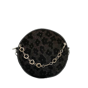 Retro Small Round Bag High Pu Leather Lady Messenger Bag