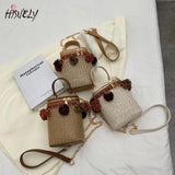 Straw Tassel Shoulder Bag for Summer Vacation