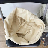 Women Canvas Shoulder Bag Large Capacity Thick Cotton Cloth Handbag Tote