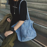 Denim Shoulder Bags Women Vintage Large Capacity Tote Bag Casual Handbags