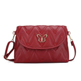 Embroidery PU Leather Female Handbag Lady's Shoulder Cross Body Bags