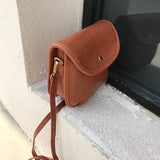 Vintage Shoulder Bag Women PU Leather Mini Phone Crossbody Messenger Handbag