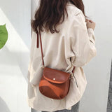 Vintage Shoulder Bag Women PU Leather Mini Phone Crossbody Messenger Handbag