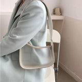 Women PVC Flap Shoulder Bag Transparent Zipper All-match Cross-body Handbag