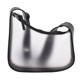 Women PVC Flap Shoulder Bag Transparent Zipper All-match Cross-body Handbag