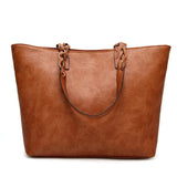 Vintage Women Shoulder Bag PU Leather Handbags Tote Large Capacity Crossbody