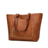 Vintage Women Shoulder Bag PU Leather Handbags Tote Large Capacity Crossbody