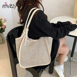 Large Beach Tote Rattan Woven Handbags