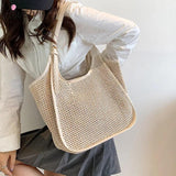 Large Beach Tote Rattan Woven Handbags