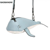 Women Whale Shape Handbag Shoulder Crossbody Bag Satchel Purse