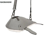 Women Whale Shape Handbag Shoulder Crossbody Bag Satchel Purse