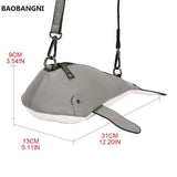 Women Whale Shape Handbag Shoulder Crossbody Bag Satchel Purse