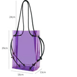 Transparent PVC Reusable Shopping Purses Eco Friendly Tote Bag