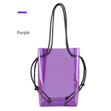 Transparent PVC Reusable Shopping Purses Eco Friendly Tote Bag