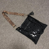 Leopard Crossbody Bag Vintage Canvas Shoulder Handbag