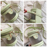 Transparent Women Bucket bag PVC Graffiti Messenger Female Bag