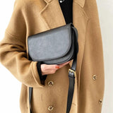 Vintage Saddle Bag Small PU Leather Crossbody Bags for Women