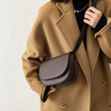 Vintage Saddle Bag Small PU Leather Crossbody Bags for Women
