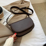 Vintage Saddle Bag Small PU Leather Crossbody Bags for Women