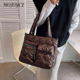 Large Capacity Casual Down Padded Shoulder Bags for Travel