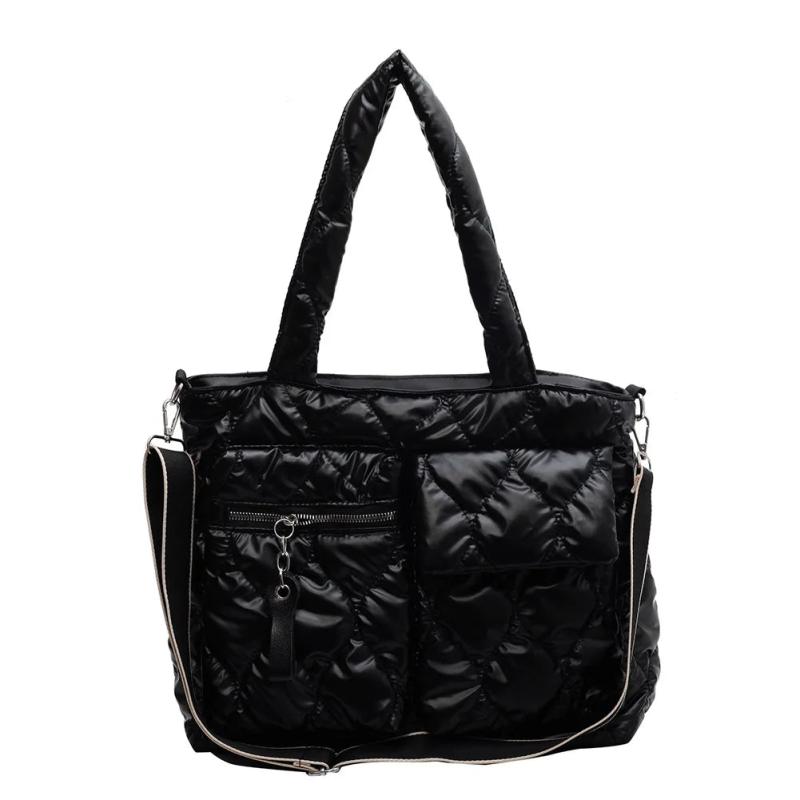 Large Capacity Casual Down Padded Shoulder Bags for Travel
