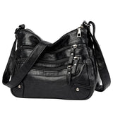 Women's Soft Leather Shoulder Bags Multi-Layer Classic Crossbody Bag