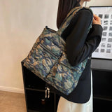 Quilted Shoulder Bag Large Capacity Casual Tote Bag