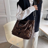 Quilted Shoulder Bag Large Capacity Casual Tote Bag