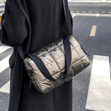 Winter Style Space Cotton Shoulder Bags for Women Big Nylon
