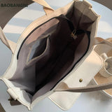 Canvas Casual Tote for College Girls Shoulder Bag