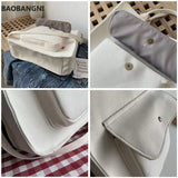 Canvas Casual Tote for College Girls Shoulder Bag