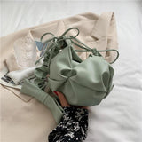 Pleated Underarm Bag Soft PU Leather Women's Handbag