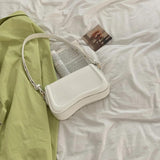 Faux Leather Underarm Bag Crossbody Purse Handbag