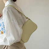 Faux Leather Underarm Bag Crossbody Purse Handbag