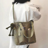 Waterproof Girls Shoulder Bag Travel Tote Bags Canvas Ladies Crossbody Handbags