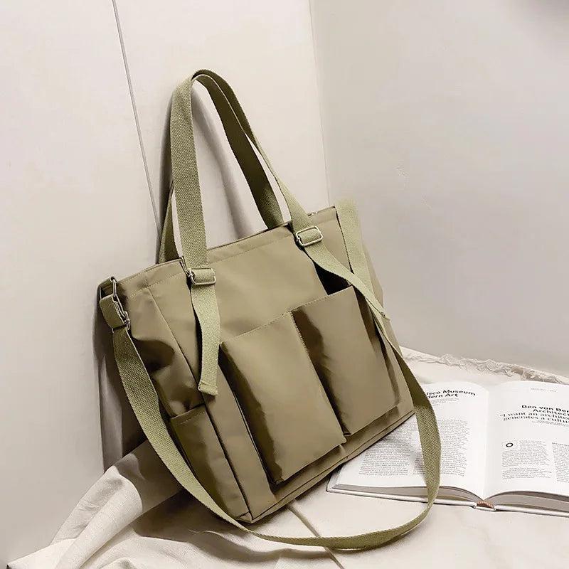 Waterproof Girls Shoulder Bag Travel Tote Bags Canvas Ladies Crossbody Handbags