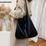 Shoulder Bags Tote Bag High Capacity Women Bag Handbag Purse PU Leather Solid