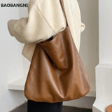 Shoulder Bags Tote Bag High Capacity Women Bag Handbag Purse PU Leather Solid