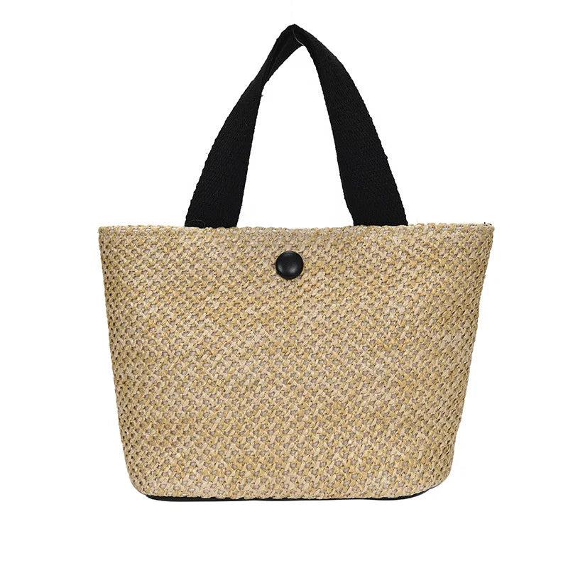Rural Wind Portable Straw Bag for Beach Vacation